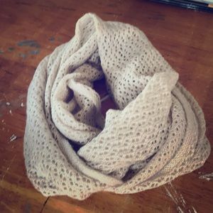 Lightweight open weave infinity scarf